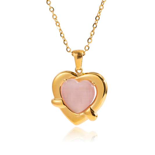 CADENA PERLA ROSA