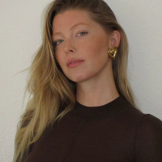 ARETES CORAZON MARTILLADO