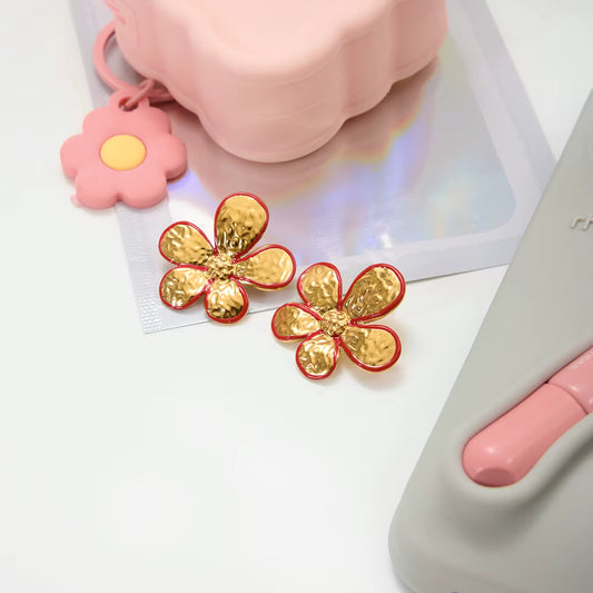 ARETES FLOR ESMALTE