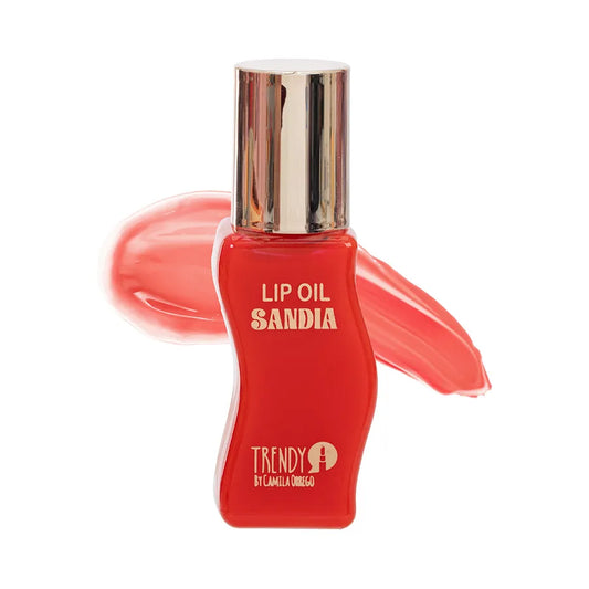 Paleta de 4 tonos Brillo Lip Oil Sandía Trendy con Aplicador de Silicona - Amorisa
