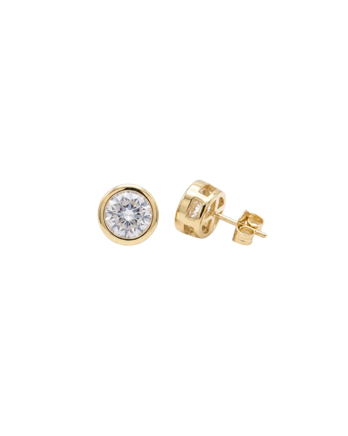 Aretes topo circon en rodio Amorisa 