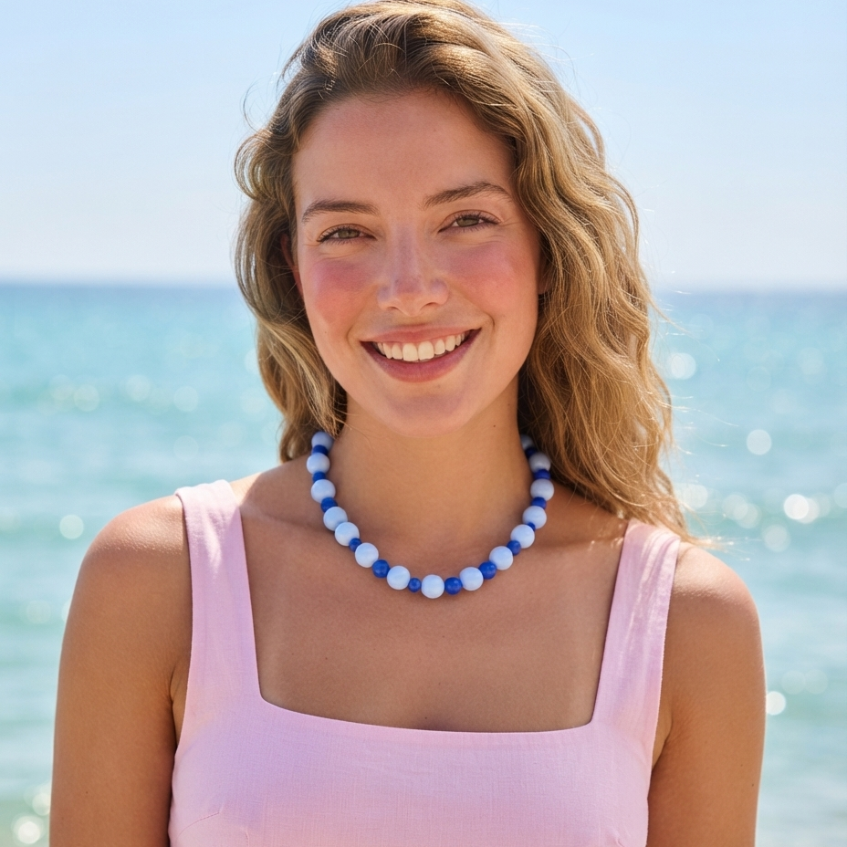 COLLAR CHICLE AZUL