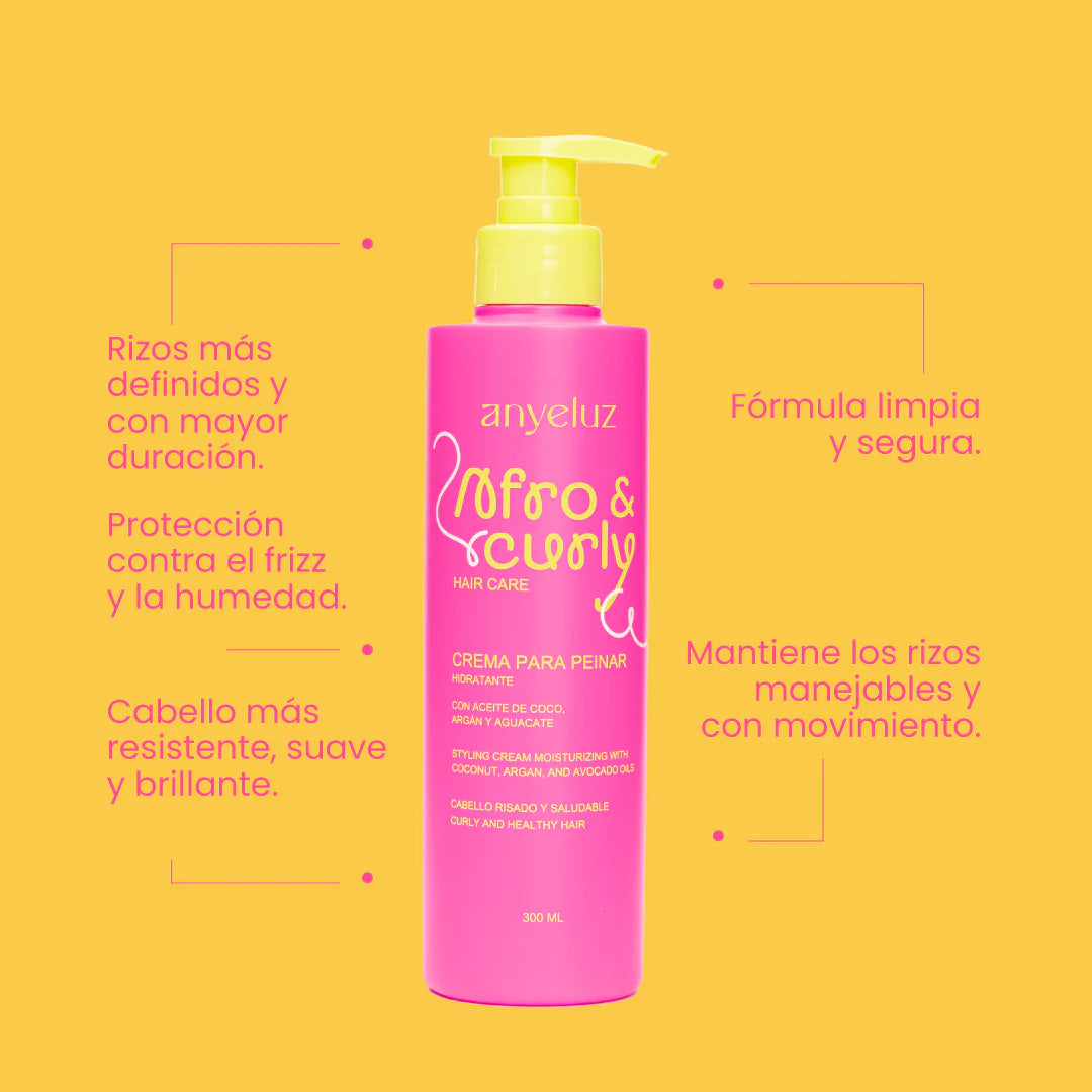 CREMA PARA PEINAR HIDRATANTE AFRO & CURLY