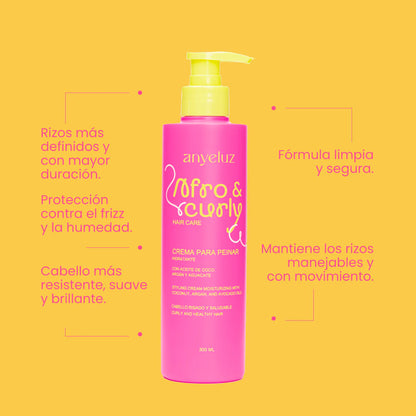 CREMA PARA PEINAR HIDRATANTE AFRO & CURLY