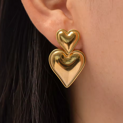 ARETES DOBLE CORAZON