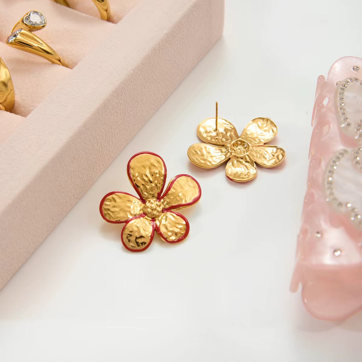ARETES FLOR ESMALTE