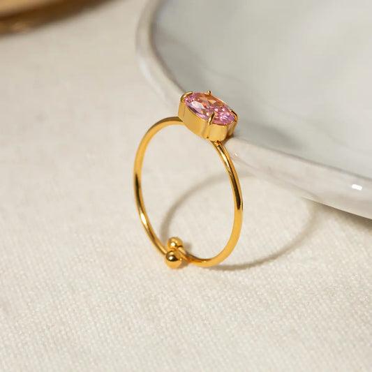 ANILLO CIRCON ROSA