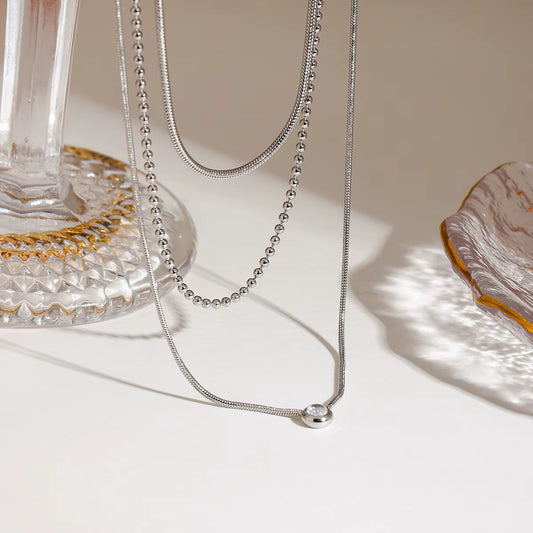 COLLAR TRIPLE SILVER