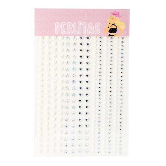 Sticker de Perlitas Corazones y Estrellas Adhesivas para Cabello Trendy - Amorisa Accesorios
