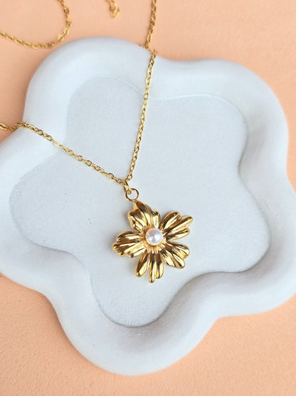 CADENA FLOR PERLA